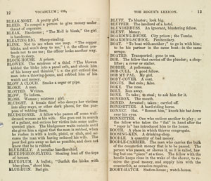 George W. Matsell. Vocabulum; or, The Rogue&rsquo;s Lexicon. New York: George W. Matsell & Co., 1859.